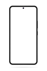 Realistic mockup smartphone isolated on white background