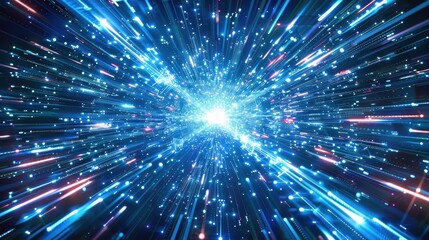 Naklejka premium Digital backdrop with dynamic motion and high-speed data transfer elements