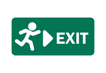 exit symbol icon flat design isolated on white background