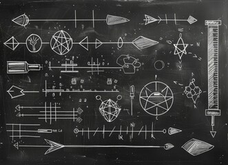 Chalkboard Drawing: Science Fiction Inventions and Concepts