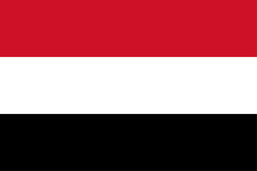Yemen flag original color and proportions