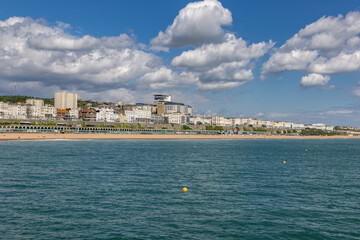 Obraz premium A view over the sea towards Brighton, taken from the pier on a sunny day