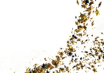 Holiday Stardust Rain: Brilliant 3D Illustration Showcasing Descending Christmas Stars