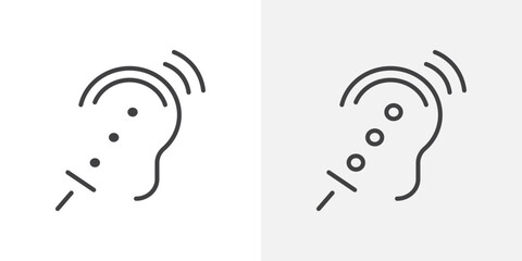 Hearing Support Systems Icon Set. Assistive Listening Devices Vector Symbol.
