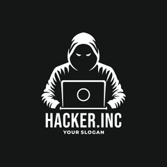 Hacker logo vector. EPS 10 editable vector