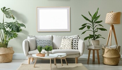 modern living room with sofa