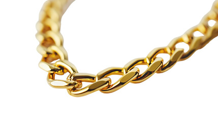 Obraz premium Golden chain on a transparent background