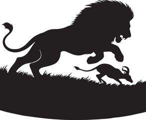 Lion Silhouette Vector Art