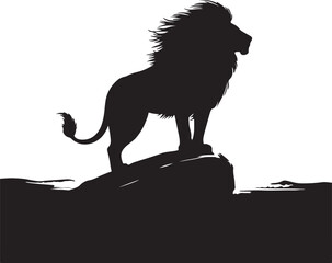Lion Silhouette Vector Art