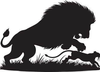 Lion Silhouette Vector Art