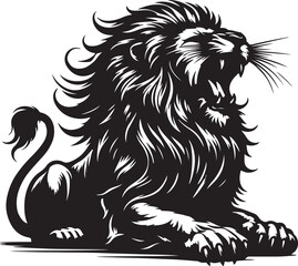 Lion Silhouette Vector Art