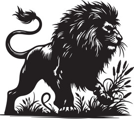 Lion Silhouette Vector Art