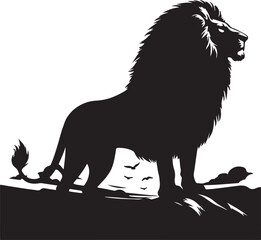 Lion Silhouette Vector Art