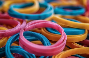 Rainbow-colored Rubber Bands