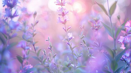 Obraz premium Soft focus flowers in dreamy garden