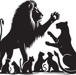 Lion Silhouette Vector Art