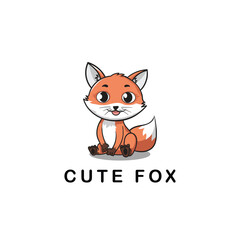 Cute cartoon fox image vector illustration
