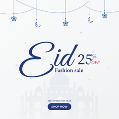 Eid sale offer social media post design