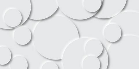 Abstract grey geometric modern circle background design. Minimal style white neomorphism website banner, Vector business presentation background. Vector illustration. graphic design Banner Pattern web