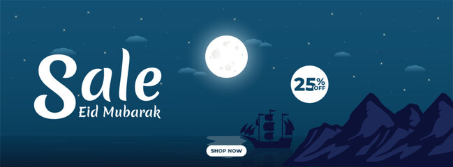 Eid sale offer social media post design banner