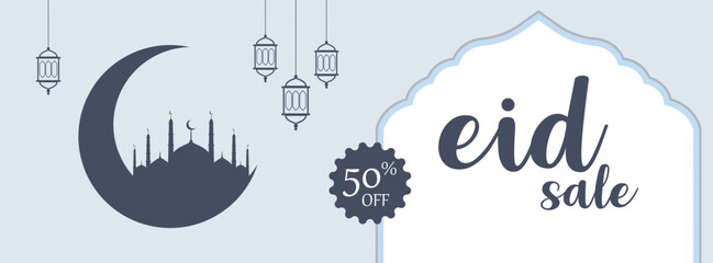 Eid sale offer social media post design banner