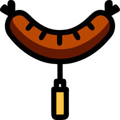 sausage vector illusion icon