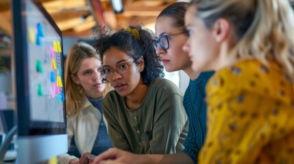 Obraz premium The women in a project meeting