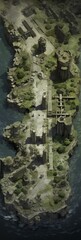 DnD Battlemap Sunken City Ruins: A submerged ancient site.