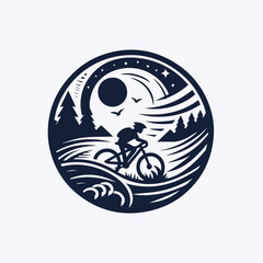 simple cool illustration vector bicycle