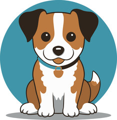 
A cute dog silhouette vector art  illustration