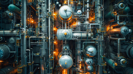 View of the old production plant from the sky