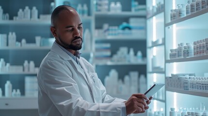 The Pharmacist Checking Inventory