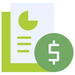 financial statements flat icon