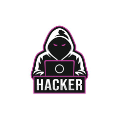 Hacker logo vector. EPS 10 editable vector