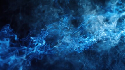 Fototapeta premium The image is of a blue smoke filled sky with a blue background