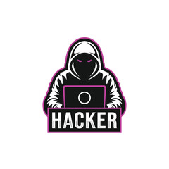 Hacker logo vector. EPS 10 editable vector