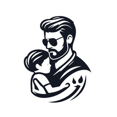Father's Day celebration vector simple and elegant illustration