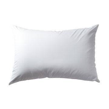 White pillow isolated on a transparent background.