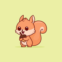 a squirrel hugs its nut