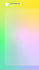 Obraz premium Vertical story template in gradient colors. Social media frame vector illustration.