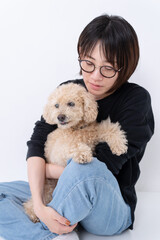 犬と女性