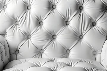 Fototapeta premium Close up of a white leather upholstery