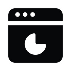 An icon of website analysis in trendy style isolated on white background