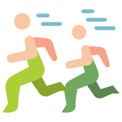 jogging flat icon