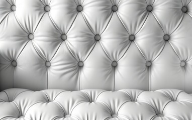 Close up of a white leather upholstery