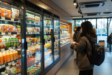 Fototapeta premium Shot of Supermarket retail store or Grocery