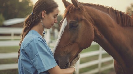 The Veterinarian and Horse