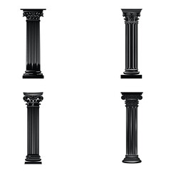 column isolated on white