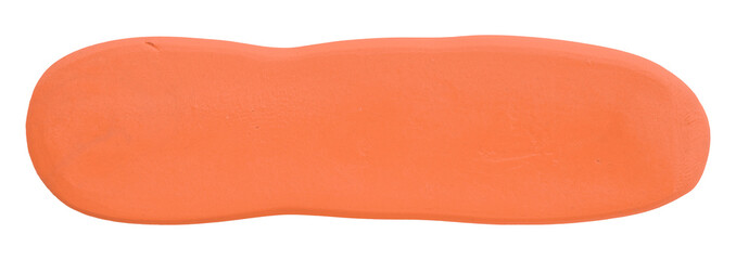 Plasticine is an orange brush isolated on a transparent background.