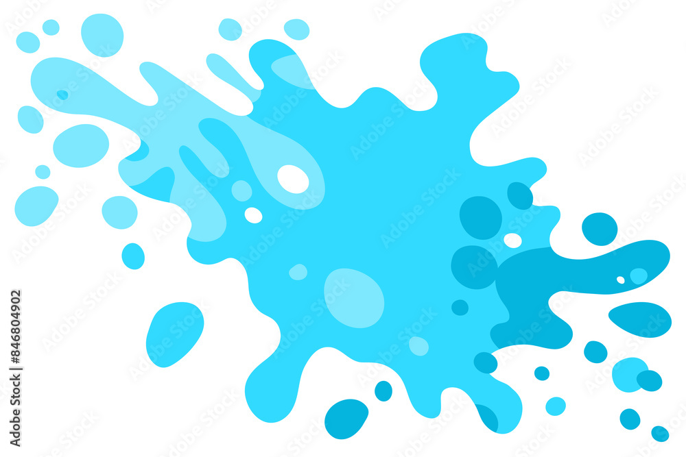 Poster vector abstract complex shape, fluid blotch spot image as template for background. dynamical colored